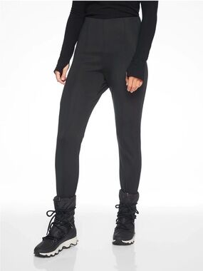 Athleta Butte Peak Stirrup Outdoor Ski Winter Black Pants Size 6 Style 383898